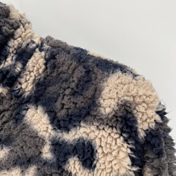 Z by Zella Urban Camo Print Faux Shearling Fleece Pullover Teddy Hoodie Size XS - Picture 6 of 13